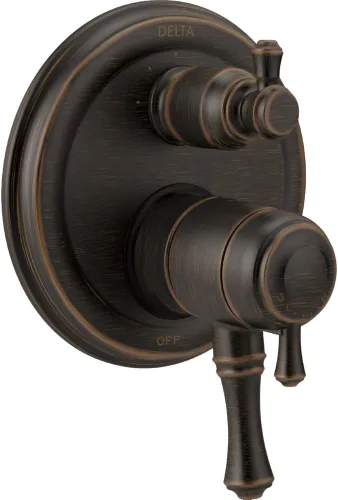DELTA FAUCET T27897-RB, bronce veneciano Cassidy Traditional Monitor 17 Series Válvula Trim con desviador integrado de 3 ajustes