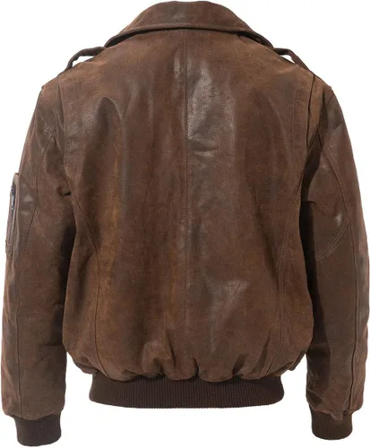 Miniatura 3 de FLAVOR Chaqueta de piloto bombardero de cuero para hombres Fuerza Aérea aviador