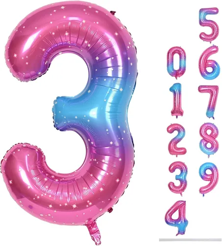 Miniatura 159 de Globo dorado champán con el número 5, globos de aluminio autoinflables grandes de 40 pulgadas del 0 al 9, globo de helio digital 5 dorado claro