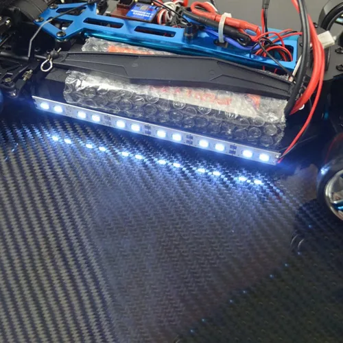 Miniatura 7 de ShareGoo - Tira de luces LED RC de aluminio con 24 LED, 6 V, compatible con 1/10 1/8 HSP HPI Redcat Traxxas RC Car Crawler Buggy, color blanco