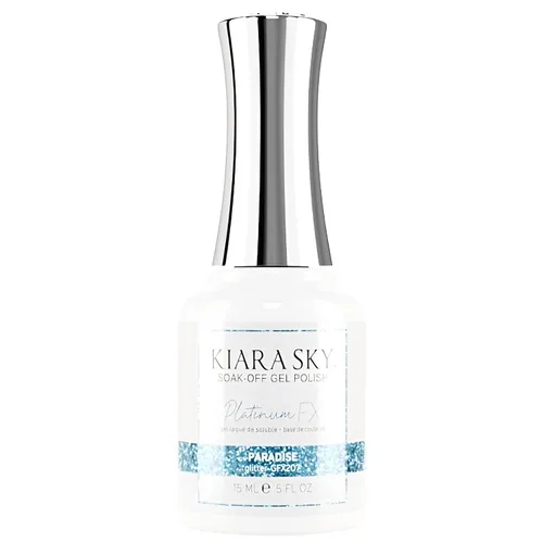 Miniatura 7 de KIARA SKY LED UV Soak Off Platinum Gel FX (Mar profundo - Una capa de purpurina de aluminio)