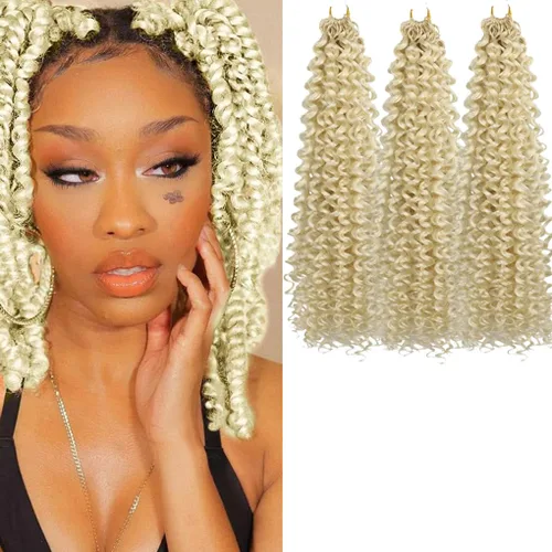 Miniatura 34 de 3 trenzas de ganchillo Passion Twist, cabello sintético preseparado para trenzar de 14 pulgadas, 3 paquetes de cabello trenzado pretrenzado