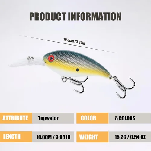 Miniatura 3 de EXAURAFELIS Señuelos de buceo para equipo de pesca, señuelo de pesca para agua salada, cebos de agua dulce, cebos de natación para lubina, trucha