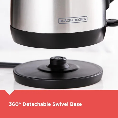 Miniatura 7 de BLACK+DECKER Cafetera digital de 12 tazas, CM1160B, cesta programable, lavable y hervidor eléctrico inalámbrico de 1.7 L, KE1700SD, hervidor rápido