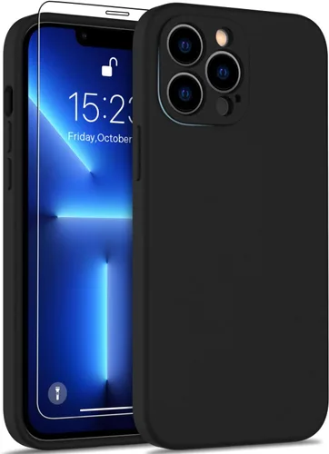 Miniatura 21 de DEENAKIN Funda de silicona compatible con iPhone 12 con protector de pantalla, mejora la protección de la cámara, funda protectora suave y flexible