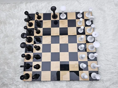 Miniatura 5 de Juego de ajedrez grande de 15.7 pulgadas con piezas de ajedrez ponderadas de aleación de zinc de alto polímero, juegos de ajedrez para adultos