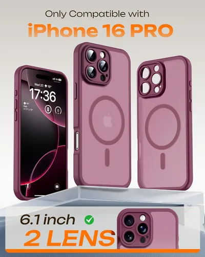 Miniatura 211 de TOCOL Funda para iPhone 11, compatible con Magsafe, protección completa de cámara, imanes integrados, protección contra caídas, funda translúcida