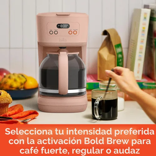 Miniatura 5 de bella Cafetera programable de 12 tazas, accesorios reutilizables aptos para lavavajillas, pantalla LCD de fácil uso, apagado automático, 900 vatios