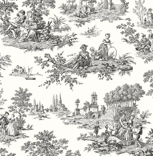 Miniatura 11 de NextWall Chateau Toile - Papel tapiz autoadhesivo (azul marino)