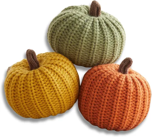 Miniatura 16 de Your Heart's Content Juego de 5 mini calabazas de punto, regalo pensativo, favorito de otoño, rellenos de cuencos de otoño, decoración de bandeja