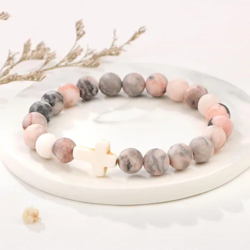 Miniatura 5 de Christmas Gift for Women Cross Bracelet for Women Christian Elastic Bracelet for Mother Daughter Granddaughter Aunt Niece Grandma Sister Teacher