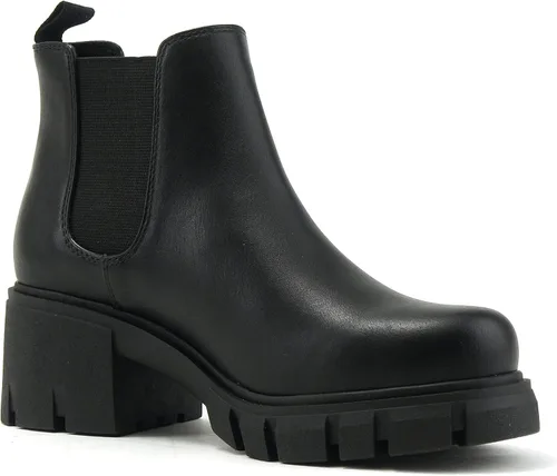 Miniatura 5 de Soda Pioneer - Botines Chelsea de tacón bajo para mujer, con doble elástico