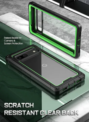 Miniatura 3 de Poetic Guardian - Funda compatible con Pixel 7A 5G, protector de pantalla integrado que funciona con identificación de huellas dactilares, híbrida