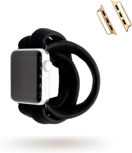Miniatura 11 de Black Yoga Band® Apple Watch Series 1-8, 1.496 in 1.575 in 1.614 in 1.654 in 1.732 in 1.772 in - Dót Outfitters