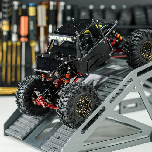 Miniatura 7 de INJORA Carcasa de Buggy de Roca de Nailon de 1.59 oz con Paneles de Araña de Aluminio para 1/24 RC Crawler Car Axial SCX24 C10 JLU Bronco Base Camp