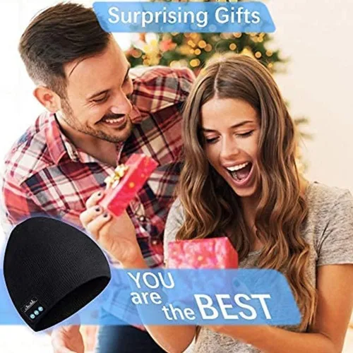 Miniatura 7 de EverPlus Gorro Bluetooth para hombre regalos para mujer sombrero Bluetooth gorro para auriculares negro