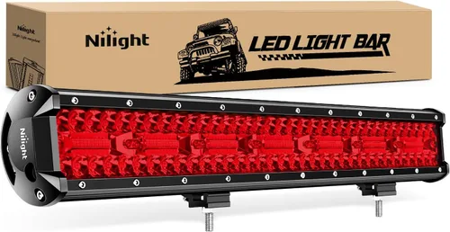 Miniatura 11 de Nilight Barra de luz LED de 20 pulgadas, color verde, triple fila, 420 W, combo de inundación puntual, conducción todoterreno, niebla, pesca, caza