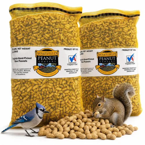 Miniatura 10 de Wakefield - Cacahuetes Virginia prémium para ardillas, arrendajos azules y vida silvestre, bolsa de 6 libras, recogidos a mano, crudos, sin sal