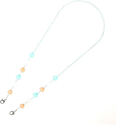 Sonrisa amor carta corazón rebordeado mariposa bola de fresa máscara de cara cordones para niños anti-perdida cadena collares