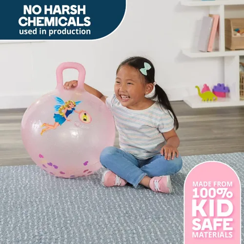 Miniatura 6 de Flybar - Bola saltarina para niños, pelota inflable con asa para jugar en interiores y exteriores, incluye bomba, juguete de pelota saltarina