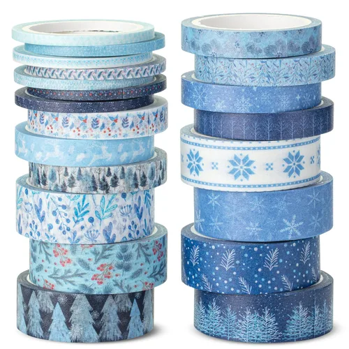 Miniatura 13 de Mr. Pen - Juego de cintas Washi de cuadrícula, 7 rollos, 0.6 pulgadas, cinta washi para diario, cinta decorativa, cinta de diario, cinta