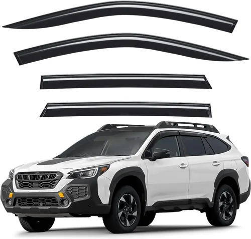 Miniatura 21 de Deflectores de ventana tintados ahumados con cinta adhesiva para ventana lateral, deflectores de lluvia compatibles con Toyota RAV4 2019-2025 - 4