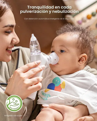 Miniatura 6 de GROWNSY SniffEase Spa - Aspirador nasal 3 en 1 para bebé, aerosol, succión y niebla, potente succión eléctrica de nariz de grado hospitalario