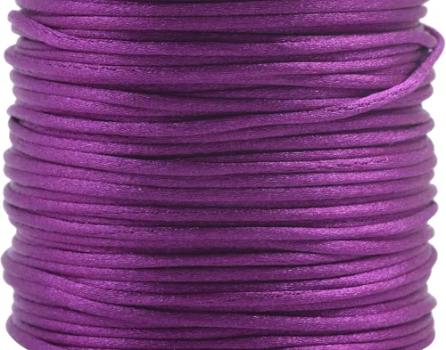 Miniatura 74 de KONMAY 80 Yardas 1.0mm Cordón Rattail de Nylon Satén Seda Trim Hilo para Cuentas para Nudos Chinos, Kumihimo, Trabajo con Cuentas, Macramé, 2-Azul