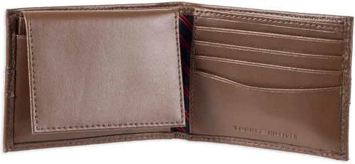 Miniatura 4 de Tommy Hilfiger Cartera de cuero genuino para hombre con múltiples ranuras para tarjetas