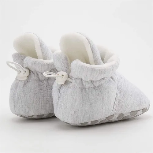 Miniatura 51 de Botines de forro polar para bebés, niños y niñas, pantuflas antideslizantes con agarre suave, zapatos de calcetín para recién nacidos, cuna