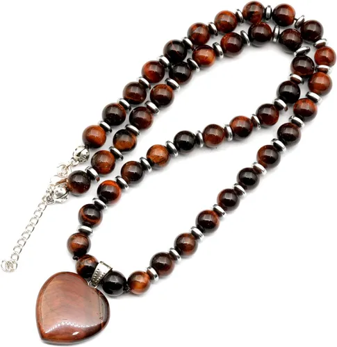 Miniatura 110 de Colgante de corazón de aventurina natural, Collar de cuentas de aventurina genuina, Collar de piedra verde, Collar de piedras preciosas, Cuentas