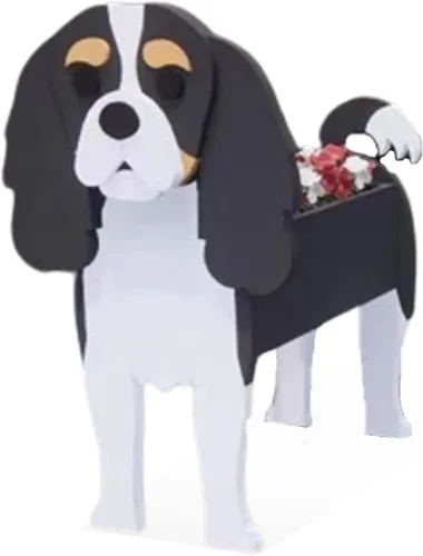 Miniatura 14 de Macetero de flores para perros, regalos para mujeres, bonitas macetas de PVC para perros, macetas para interiores y exteriores, maceta de jardín