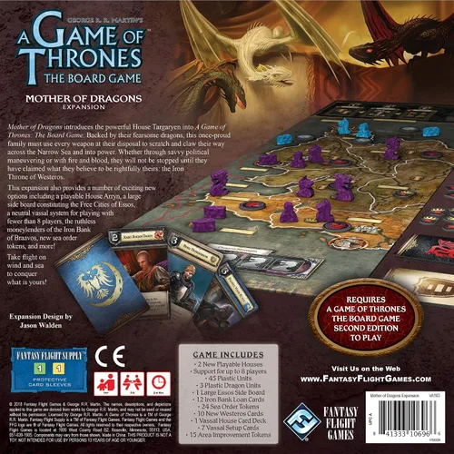 Miniatura 2 de Asmodee Juego de Tronos El Juego de Mesa Expansión Madre de Dragones Juego de Estrategia para Niños y Adultos, a partir de 14 años, 3-8 jugadores