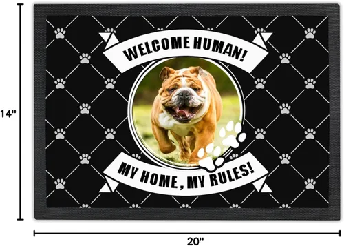 Miniatura 2 de Tapete personalizado para puerta de perro con foto y nombre, tapete de bienvenida personalizado, tapete para puerta delantera, tapete de puerta