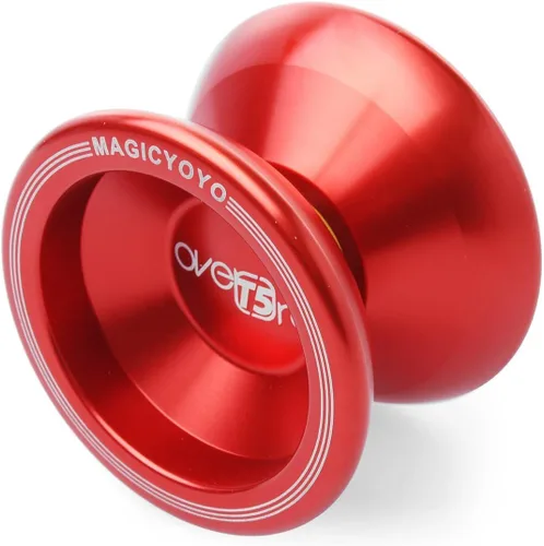 Miniatura 6 de Magicyoyo T5 Overlord Professional Yoyo Yoyo de aleación con 12 cuerdas de yoyo, bolsa de yoyo, guante, regalo de Navidad para niños (rojo)