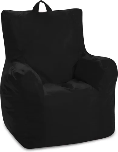 Miniatura 35 de Posh Beanbags - Sillón puff grande, 38 pulgadas, color azul rey sólido Nylon suave - Azul real