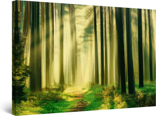 Miniatura 47 de Startonight Lienzo decorativo abstracto para pared, pintura del árbol de la vida amarillo, impresión grande estirada, moderna para dormitorio o sala