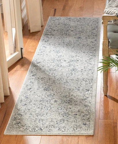Miniatura 15 de SAFAVIEH Colección Charleston Alfombra de Acento - 2 pies x 5 pies, Gris & Gris Oscuro, Diseño Oriental con Efecto Desgastado, No Desprende Pelusa