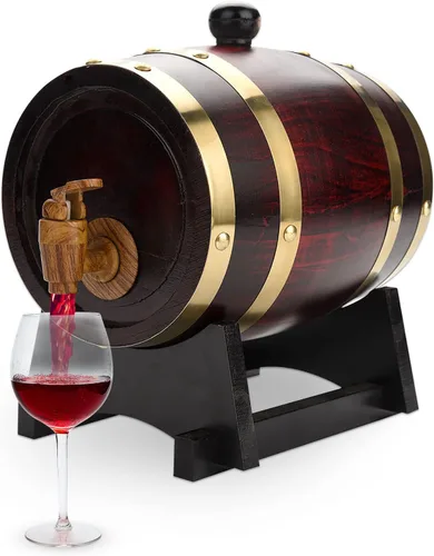 Pilipane Barril de vino personalizado de 1 5/3/5/10 litros, barril de whisky envejecido de roble, añeja tu propio whisky, cerveza, vino, bourbon,