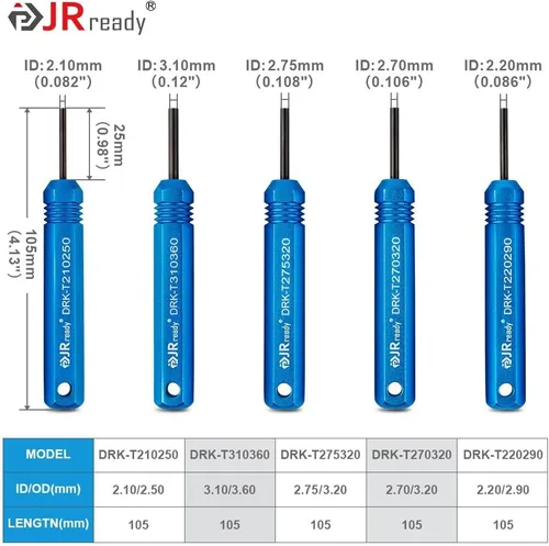 Miniatura 2 de JRready ST5228 Herramientas extractoras, kit de herramientas de extracción para JST/AMP .062 pulgadas/Molex .062 pulgadas y .093 pulgadas