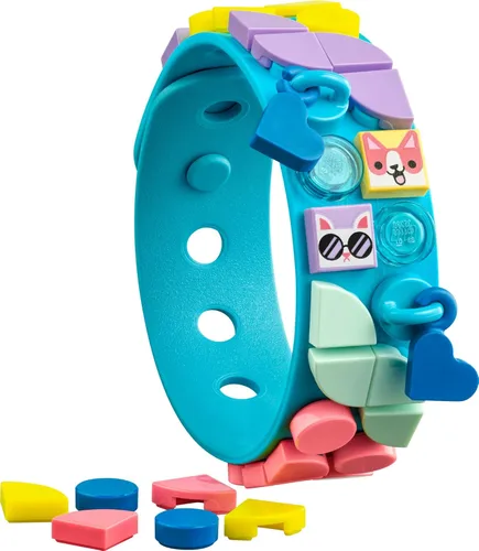 Miniatura 5 de LEGO DOTS - Pulsera My Pets 41801, kit de fabricación de joyas para niñas y niños con dijes colgantes, juego de manualidades de juguete creativo