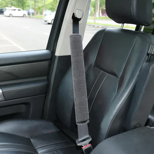 Miniatura 36 de Amooca Funda universal para cinturón de seguridad de piel sintética suave para automóvil, camión, SUV, avión, almohadilla para cinturón de seguridad