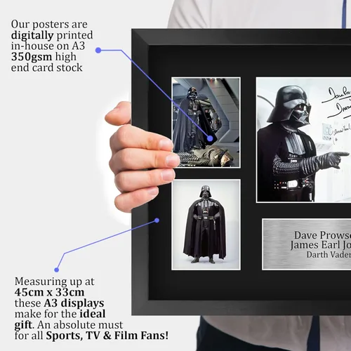 Miniatura 3 de HWC Trading Dave Prowse & James Earl Jones Star Wars Darth Vader 40 x 30 cm (A3) Regalos Impresos con Autógrafo Firmado Presentación para Fans
