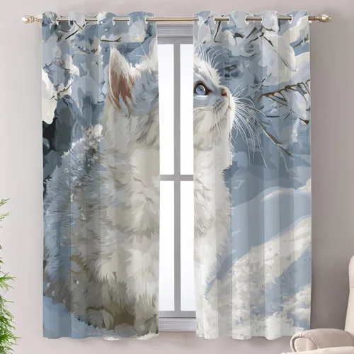 Miniatura 69 de Shrahala Abstract Pattern Geometric Blackout Window Curtains, Concentric Squares Thermal Insulated Curtains Grommet Long Drapes for Bedroom,Living
