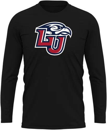 Miniatura 117 de Camisa deportiva de manga larga oficial de la NCAA Collegiate para hombre, colección negra con logotipo primario