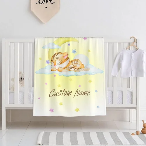 Miniatura 49 de Mantas de bebé personalizadas con diseño de animales, manta personalizada con nombre para niños y niñas, manta de bebé personalizada, regalos