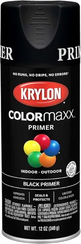 Miniatura 26 de Krylon K05599007 COLORmaxx Pintura en aerosol y base para uso en interiores y exteriores, color gris brillante para maquinaria, 12 onzas