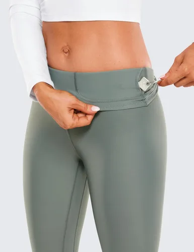 Miniatura 3 de CRZ YOGA Leggings térmicos con forro polar para mujer de 28 pulgadas, pantalones de senderismo cálidos para invierno, pantalones de yoga de cintura