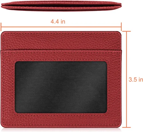 Miniatura 147 de Fintie Billetera delgada y minimalista para bolsillo frontal, con bloqueo RFID, tarjetero y ventana de identificación, para hombre o mujer