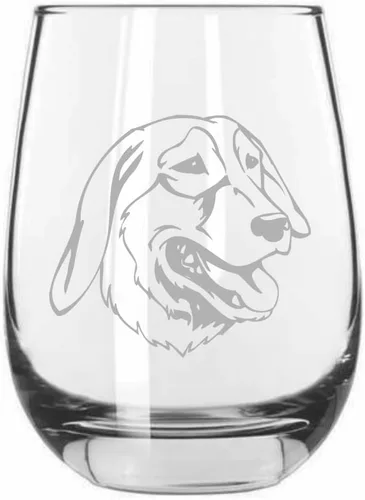 Miniatura 550 de Sakhalin Husky Dog - Copa de vino grabada personalizada de 15.25 onzas sin tallo